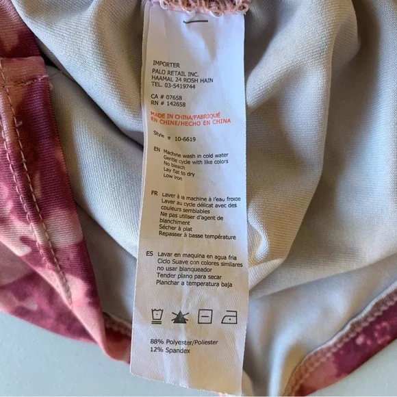 Pink Floral Square Neck Cropped Long Sleeve Top – Ruched, Size Small - Picture 15 of 17